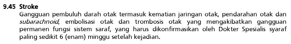 Definisi Stroke Asuransi Penyakit Kritis
