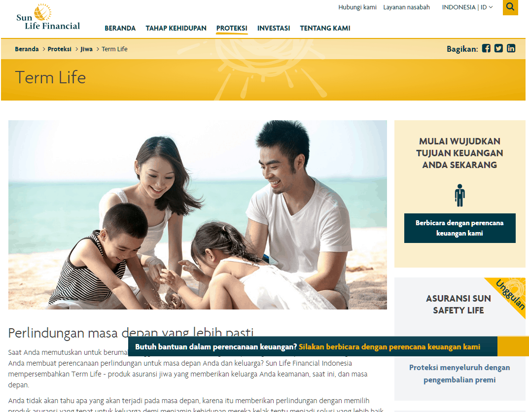 Asuransi Sun Life Term Life