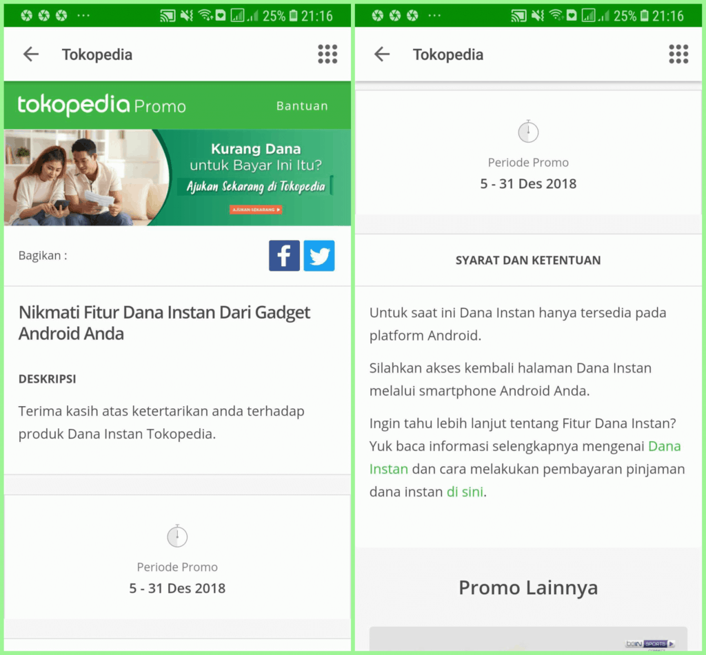 Tokopedia Dana Instan Pinjaman Uang