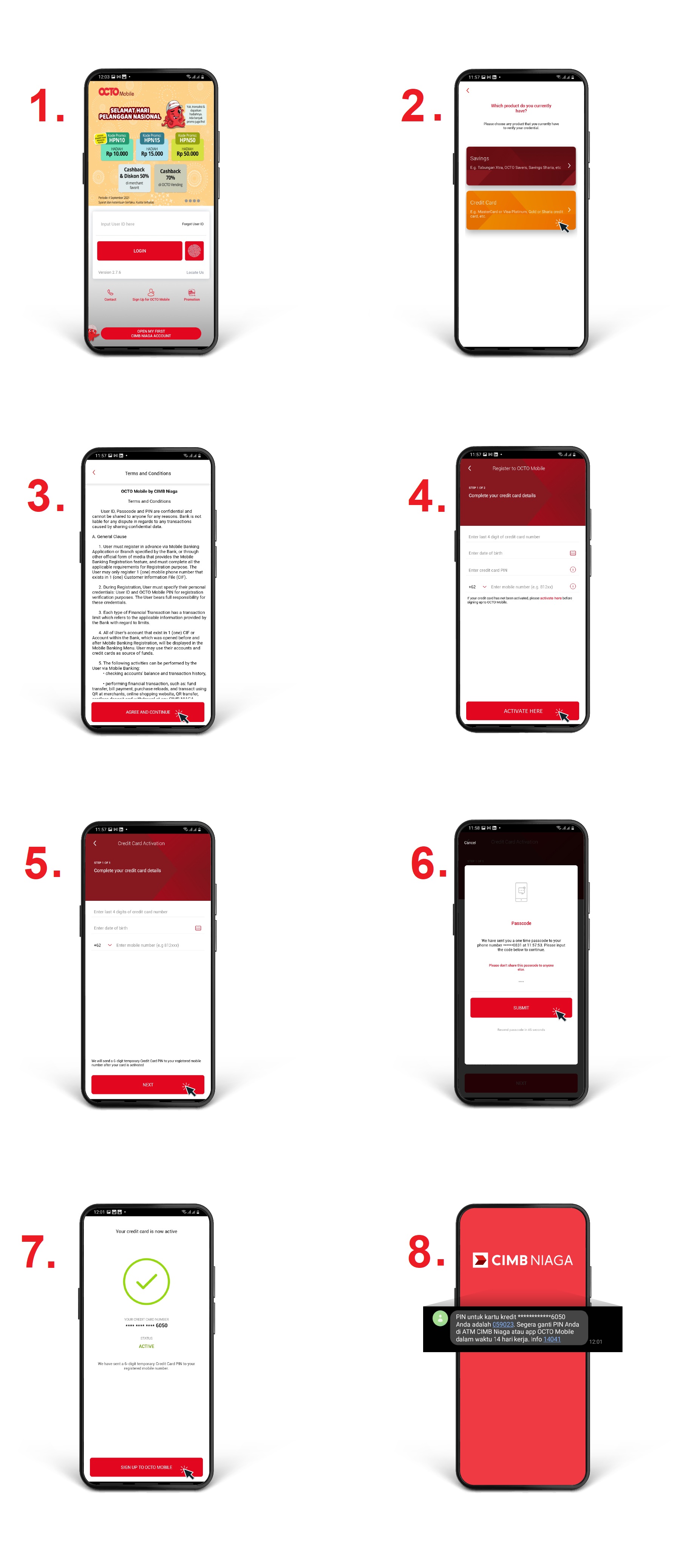 Aktivasi CIMB Octo Card Belum Ada User ID