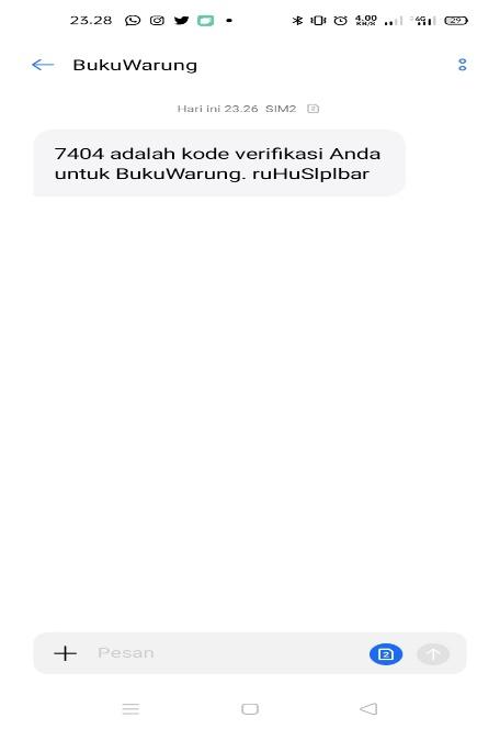 Masukkan nomor telepon dan ketuk menu Lanjut di aplikasi Buku Warung. Pastikan nomor telepon yang dimasukkan aktif dan bisa menerima SMS guna mendapatkan kode verifikasi.