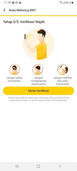 Verifikasi Wajah di Neobank Aplikasi