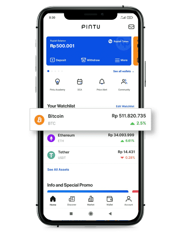 Pintu adalah exchange jual, beli, simpan dan transfer aset kripto asal Inggris dan masuk Indonesia sejak 2014. Tersedia versi aplikasi mobile yang bisa diunduh di PlayStore.