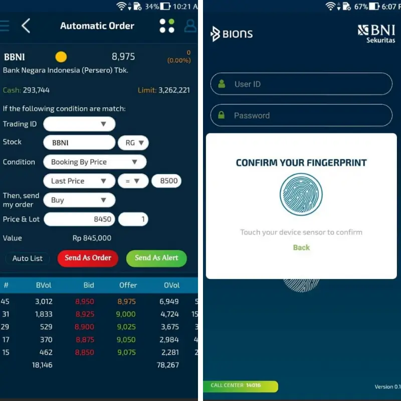 BIONS Aplikasi BNI Sekuritas