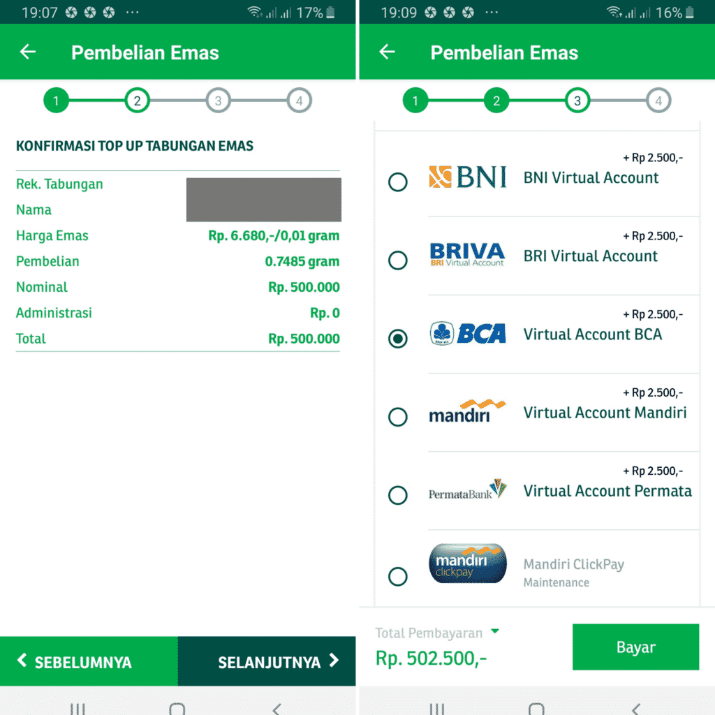 konfirmasi soal jumlah uang yang harus dibayar