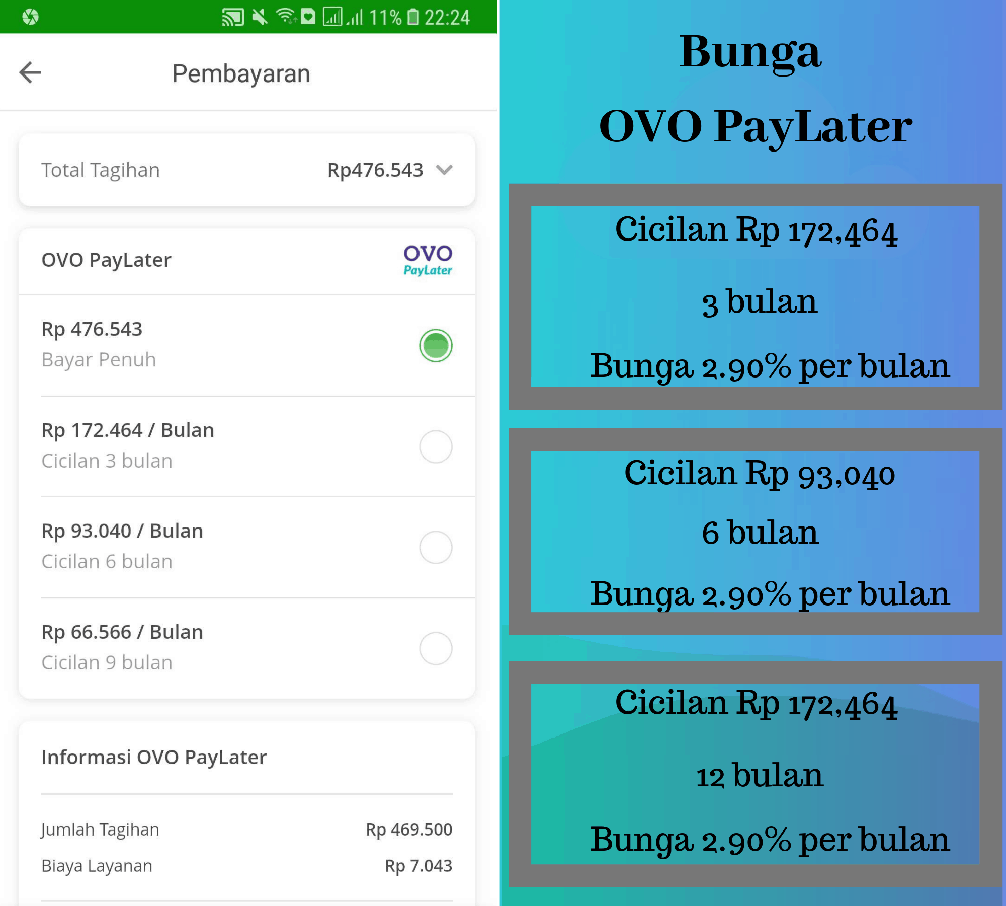 Bunga Cicilan per Bulan OVO PayLater