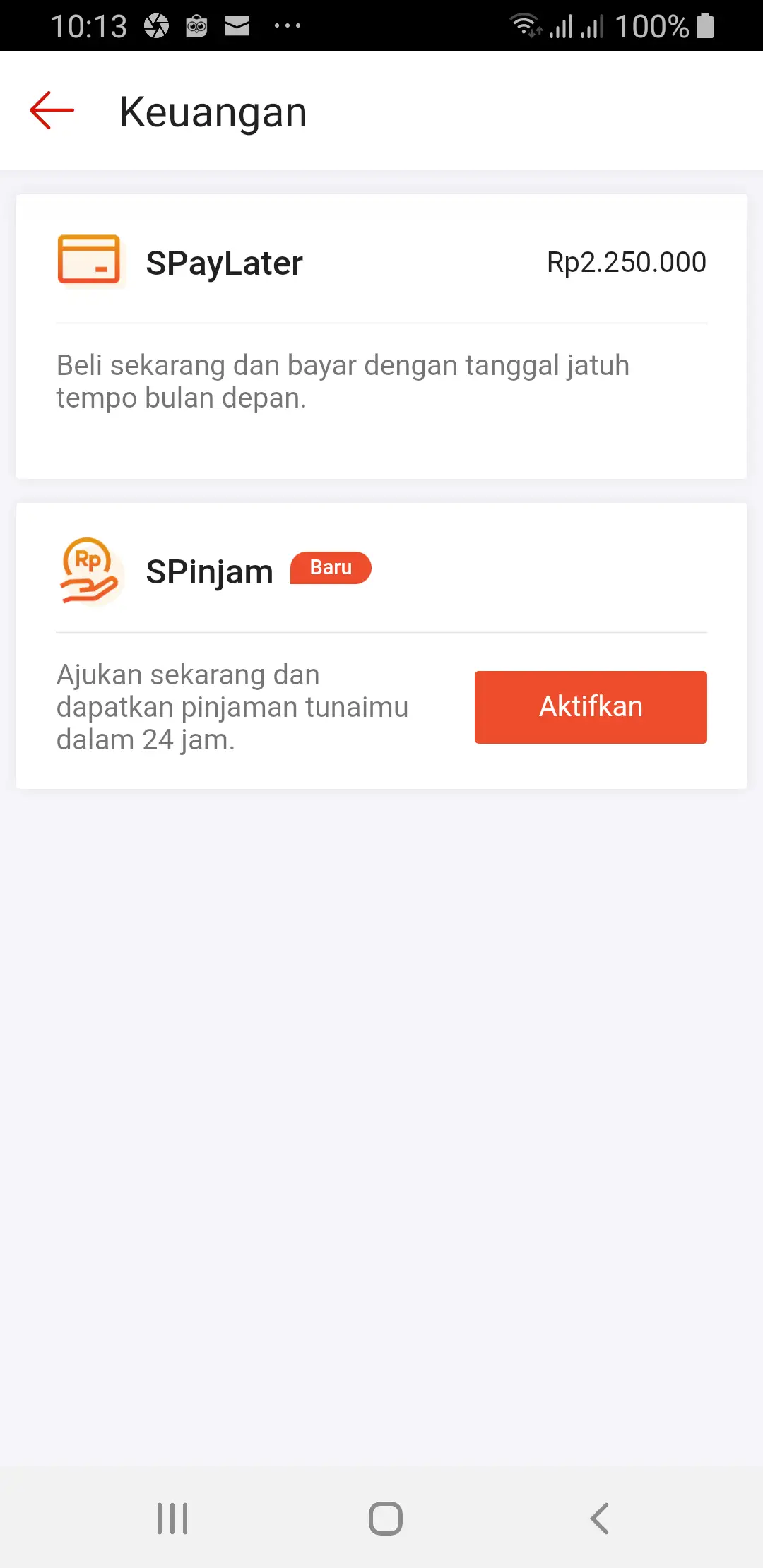 Shopee PayLater dan Pinjam