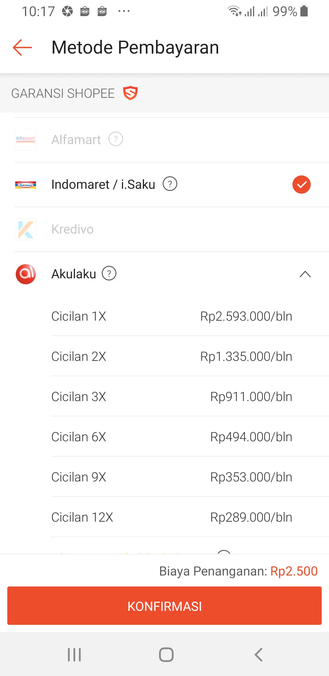 Simulasi Cicilan Akulaku