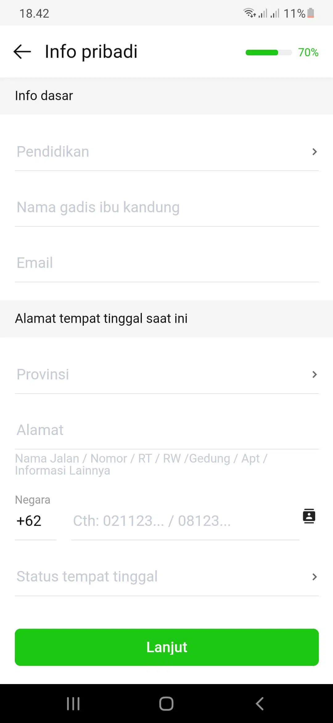 Info Pribadi