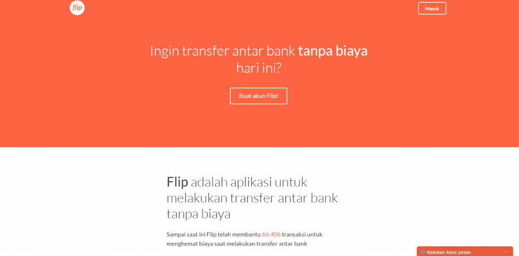 Transfer antar bank tanpa biaya flip
