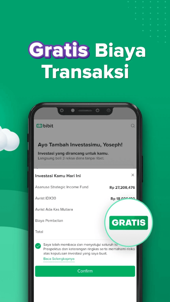 gratis biaya bibit reksadana