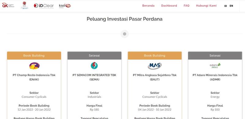 Investor diharuskan melakukan registrasi dan mendaftarkan SID Perantara Pedagang Efek (Perusahaan Sekuritas) pada e-IPO.