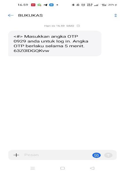 Masukkan Kode OTP di Aplikasi BukuKas