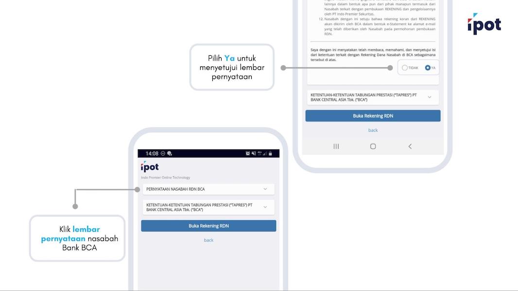 Persetujuan Buka Rekening BCA di IPOT