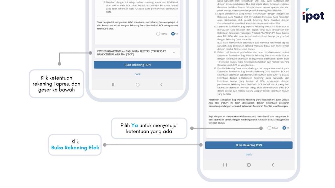 Buka Rekening Efek dan Rekening Dana Nasabah IPOT