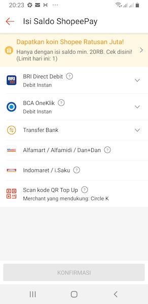 Cara Mengisi Top Saldo ShopeePay