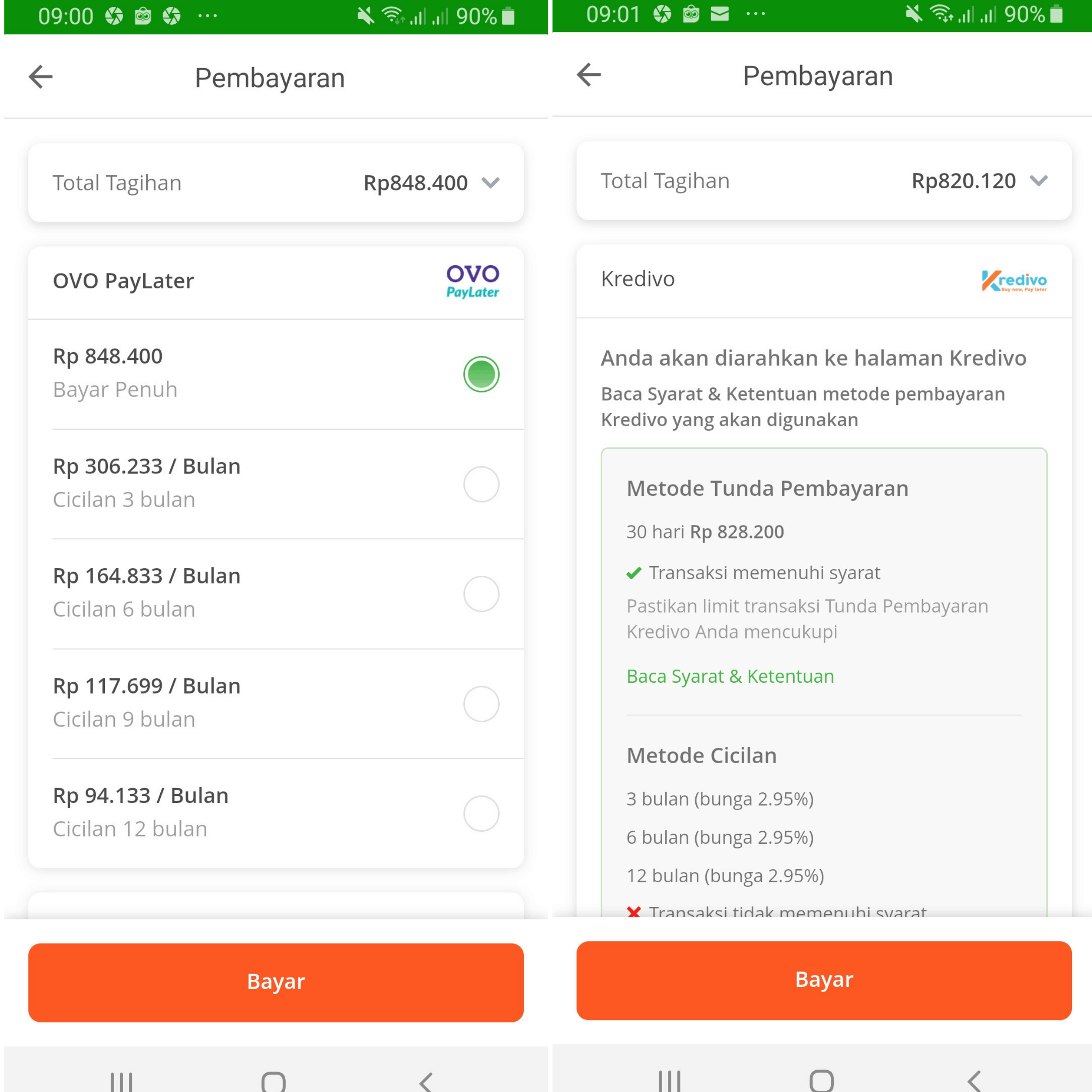 OVO PayLater vs Kredivo di Tokopedia