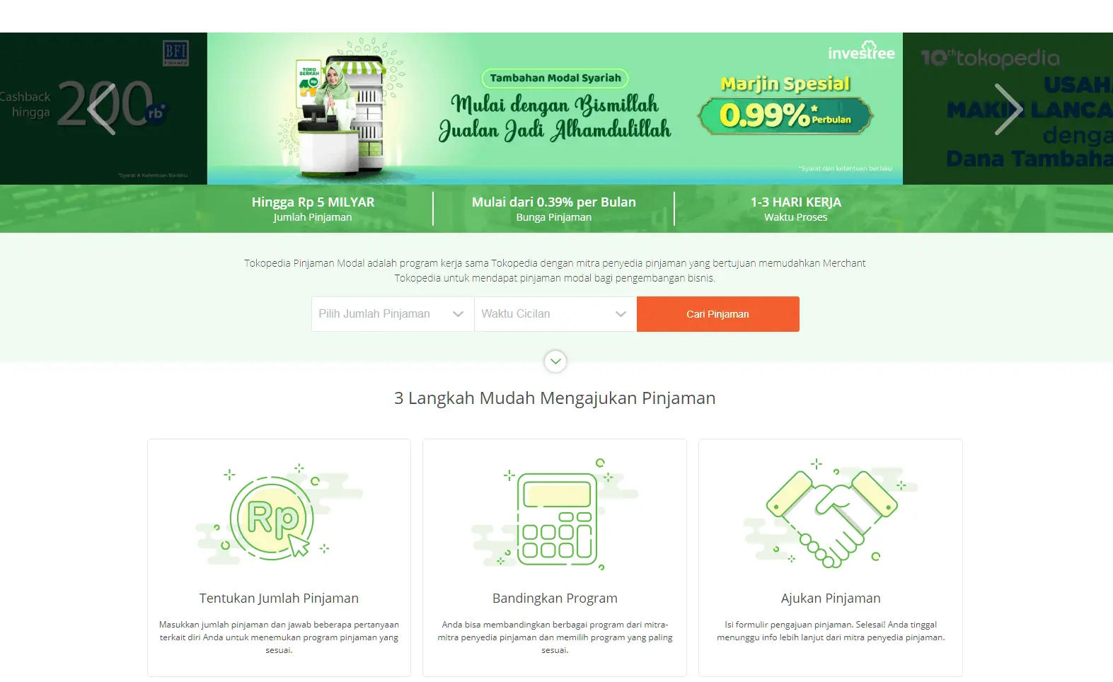 Pinjaman Usaha Tokopedia