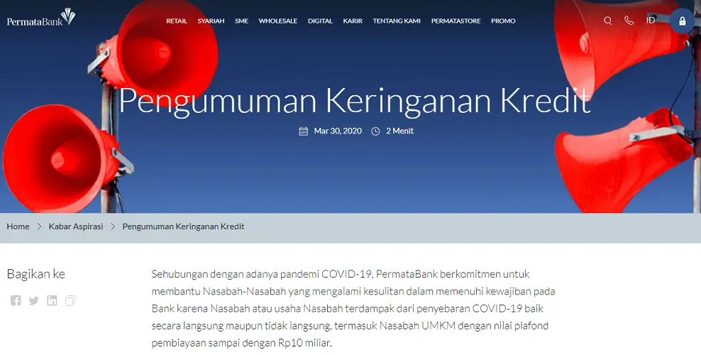 Restrukturisasi Covid-19 Bank Permata