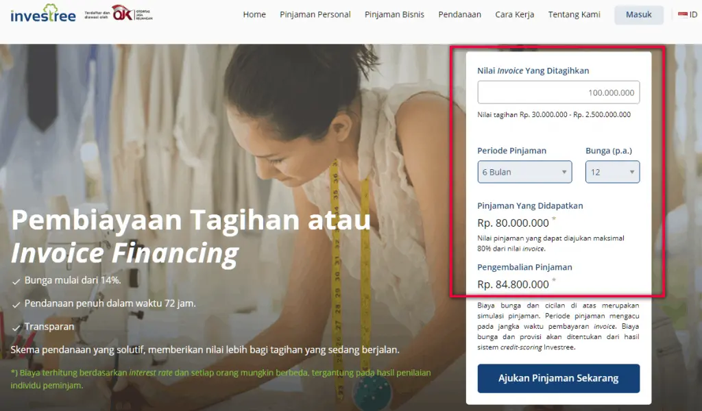 Investree Pembiayaan Usaha
