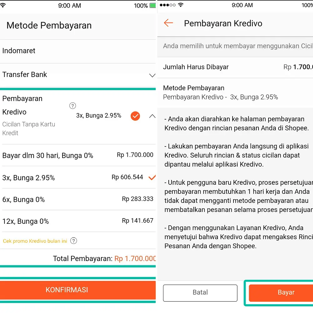 Kredit HP secara online tersedia di Shopee