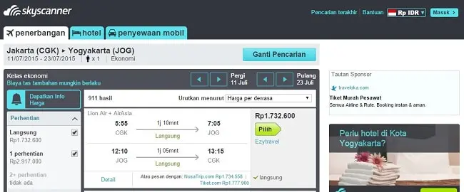 Pesan Tiket Pesawat Murah Skyscanner