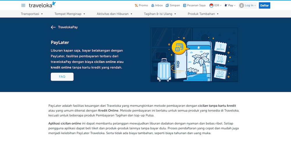 Traveloka PayLater Cara Pembayaran