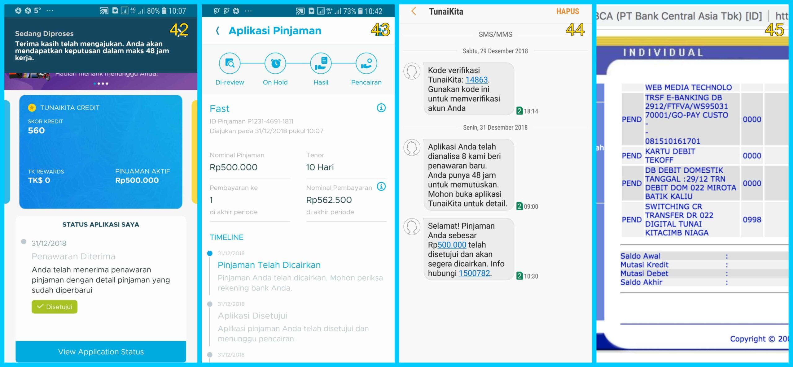 Pencairan Uang Pinjaman Online
