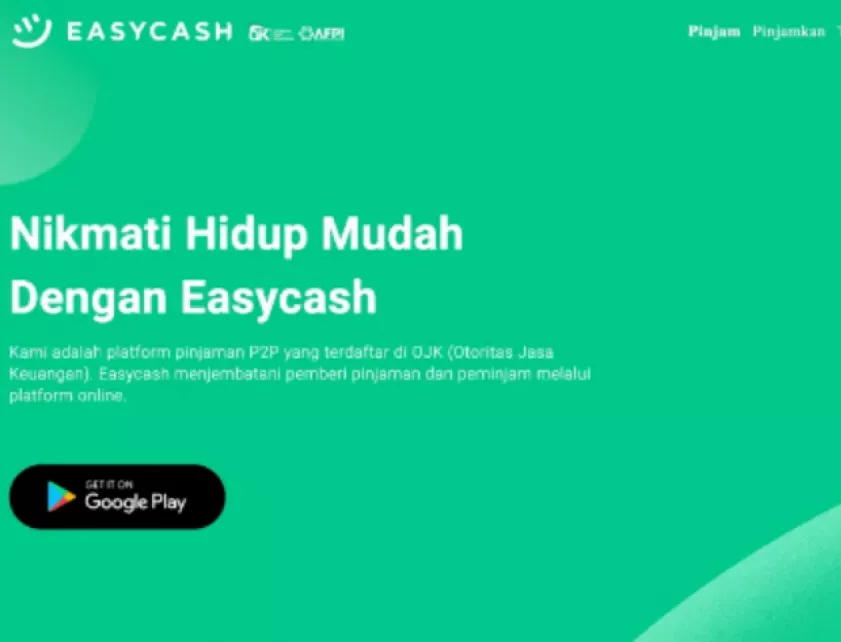 Easy Cash Pinjaman Online Fintech P2P Lending Izin OJK